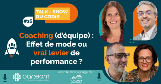 Flyer d'annonce du Talk-show du CoDir consacré au coaching d'équipe.